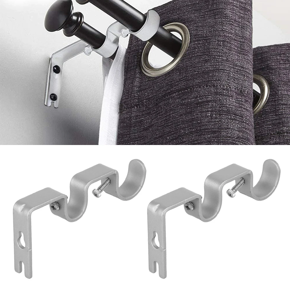 3 шт. кронштейны для штор сверхпрочные Двойные держатели прочные металлические