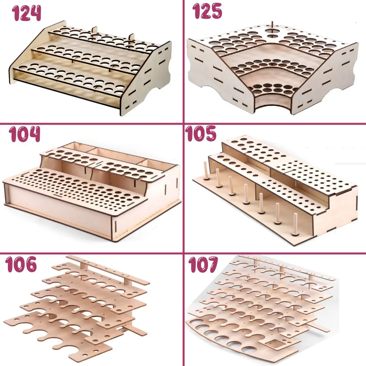 6 Тип DIY Деревянные разрисованные бутылки держатель для хранения модульный мастер коробка для рисования Органайзер инструмент для хранения для рисования складной