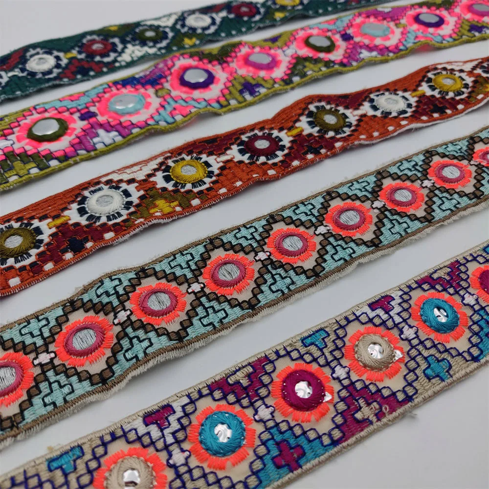 Лента с цветочной вышивкой Цветочная вышивка винтажная тесьма в стиле бохо