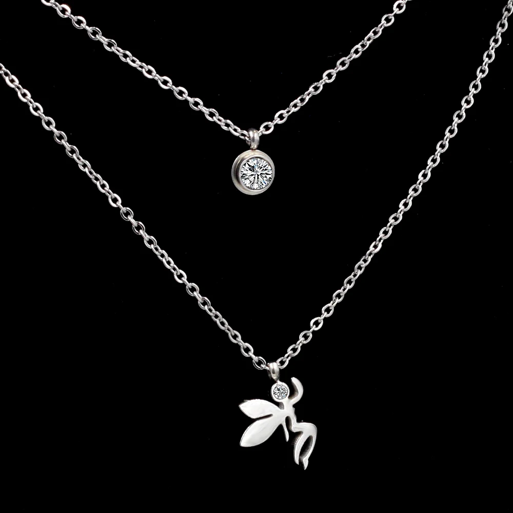 Ожерелье LUXUKISSKIDS для маленьких девочек ожерелье с круглым кулоном в виде Ангела