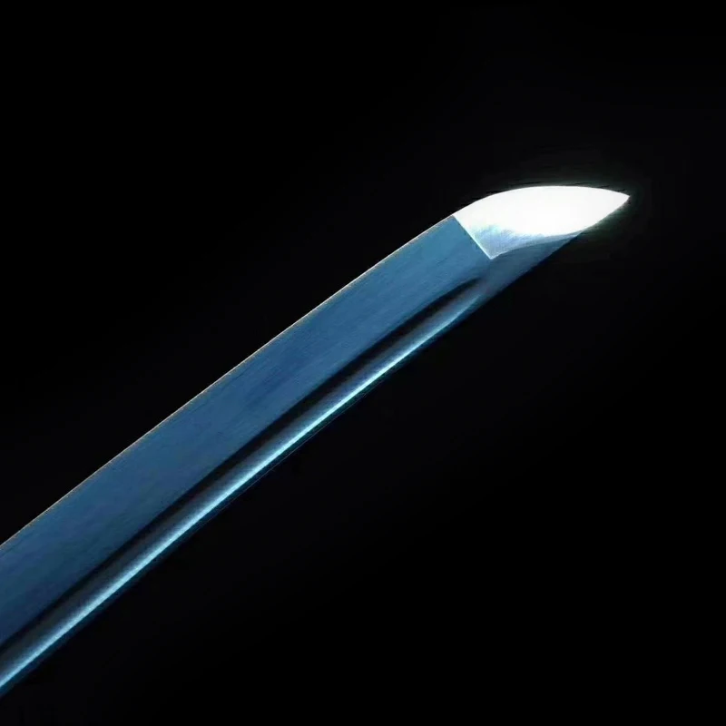 Высокопроизводительный нож ручной работы из марганцевой стали с голубым лезвием