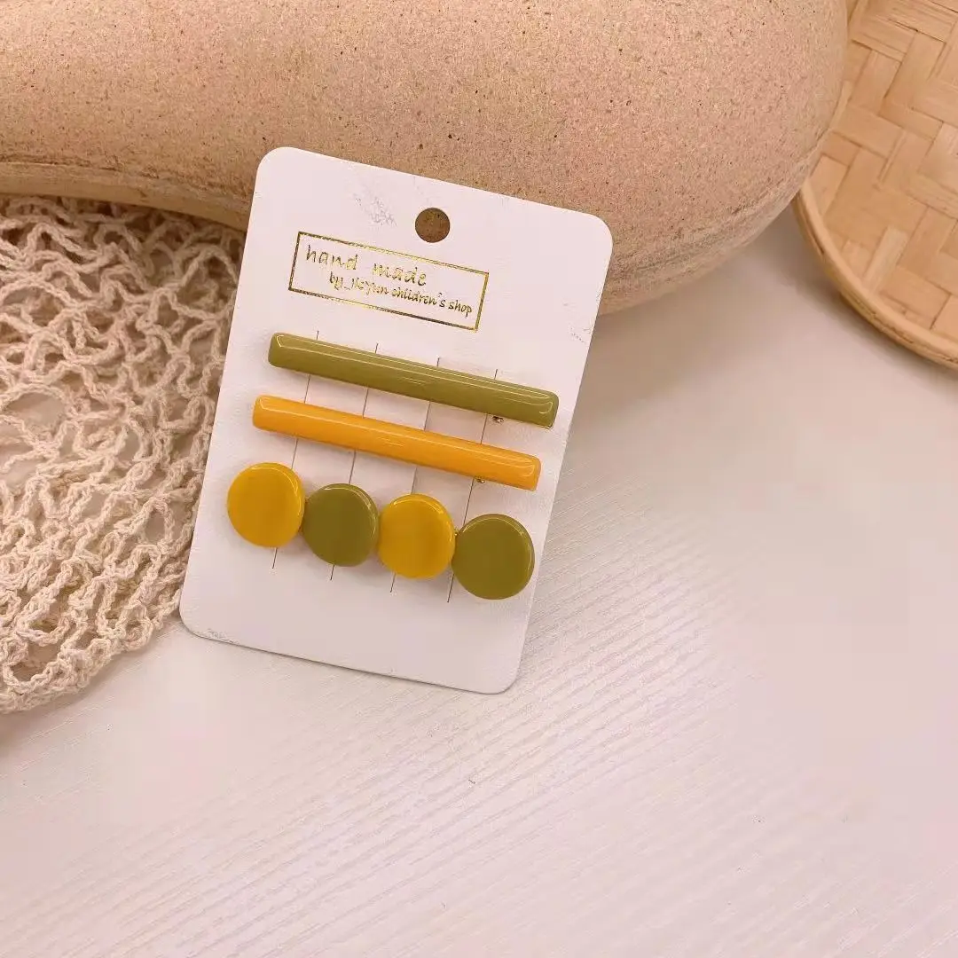 Корейский стиль детские яркие цвета контрастные заколки Южная Корея модные