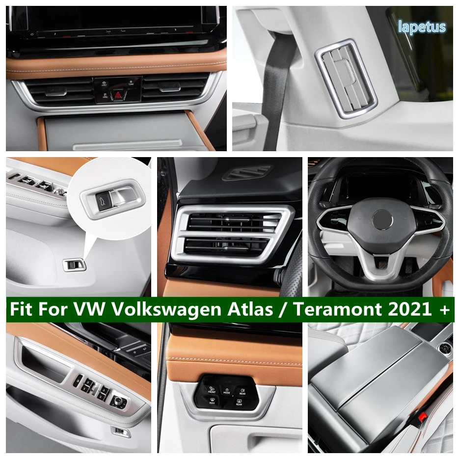 

Inner Console Gear Shift Panel / Armrest Box / Window Lift Control Cover Trim Matte For VW Volkswagen Atlas / Teramont 2021 2022