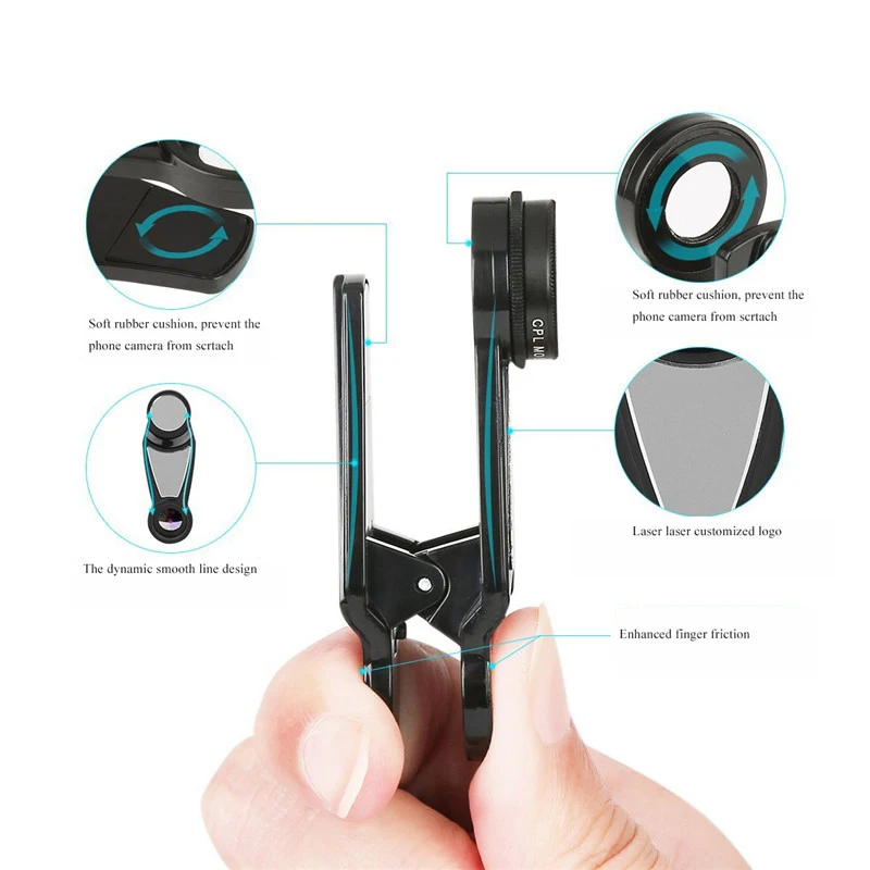 Объектив для камеры телефона 6 в 1 комплект объектива мобильного Iphone и Android