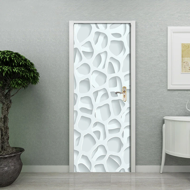 3D геометрический рисунок наклейка на дверь обои для гостиной спальни ПВХ