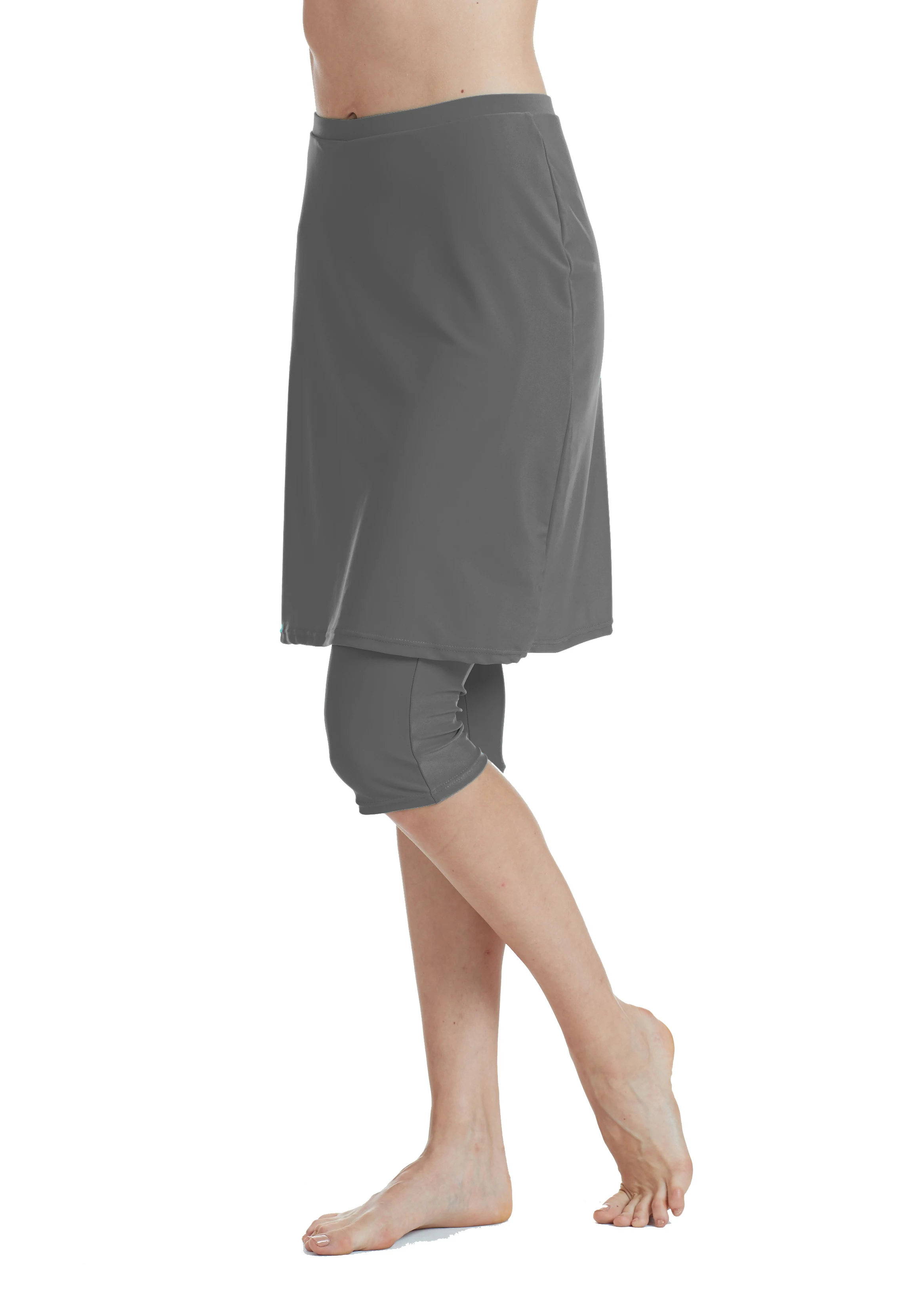 Женская черная юбка для купания с леггинсами (серый)|skirt with leggings|skirt skirtskirt swimwear |