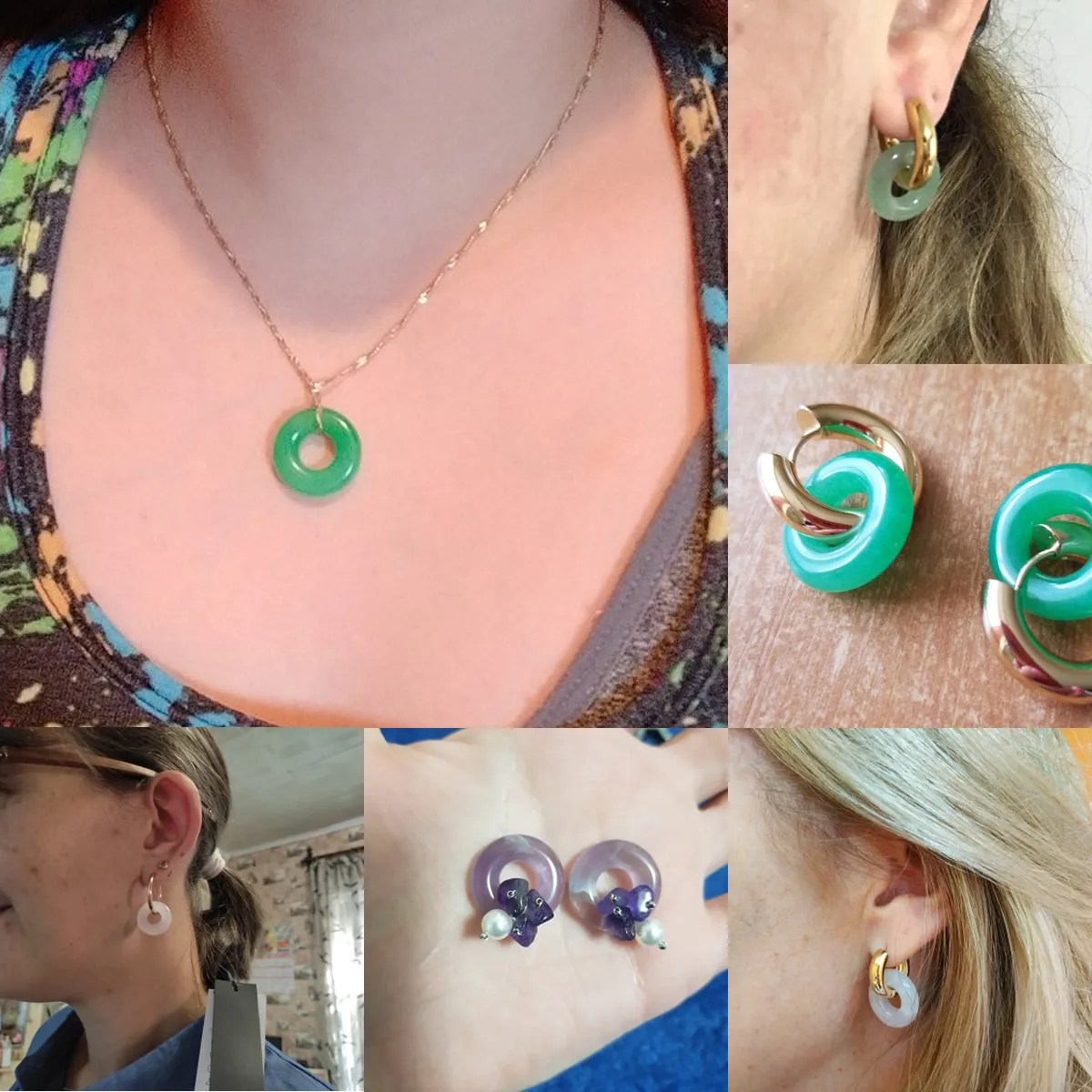 2 шт. бусины с большим отверстием для ожерелья и сережек | Украшения аксессуары