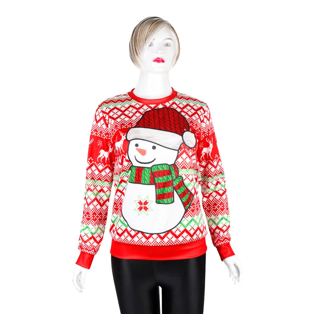 SAGACE веселый цветной свитшот с принтом забавные женские рождественские праздники