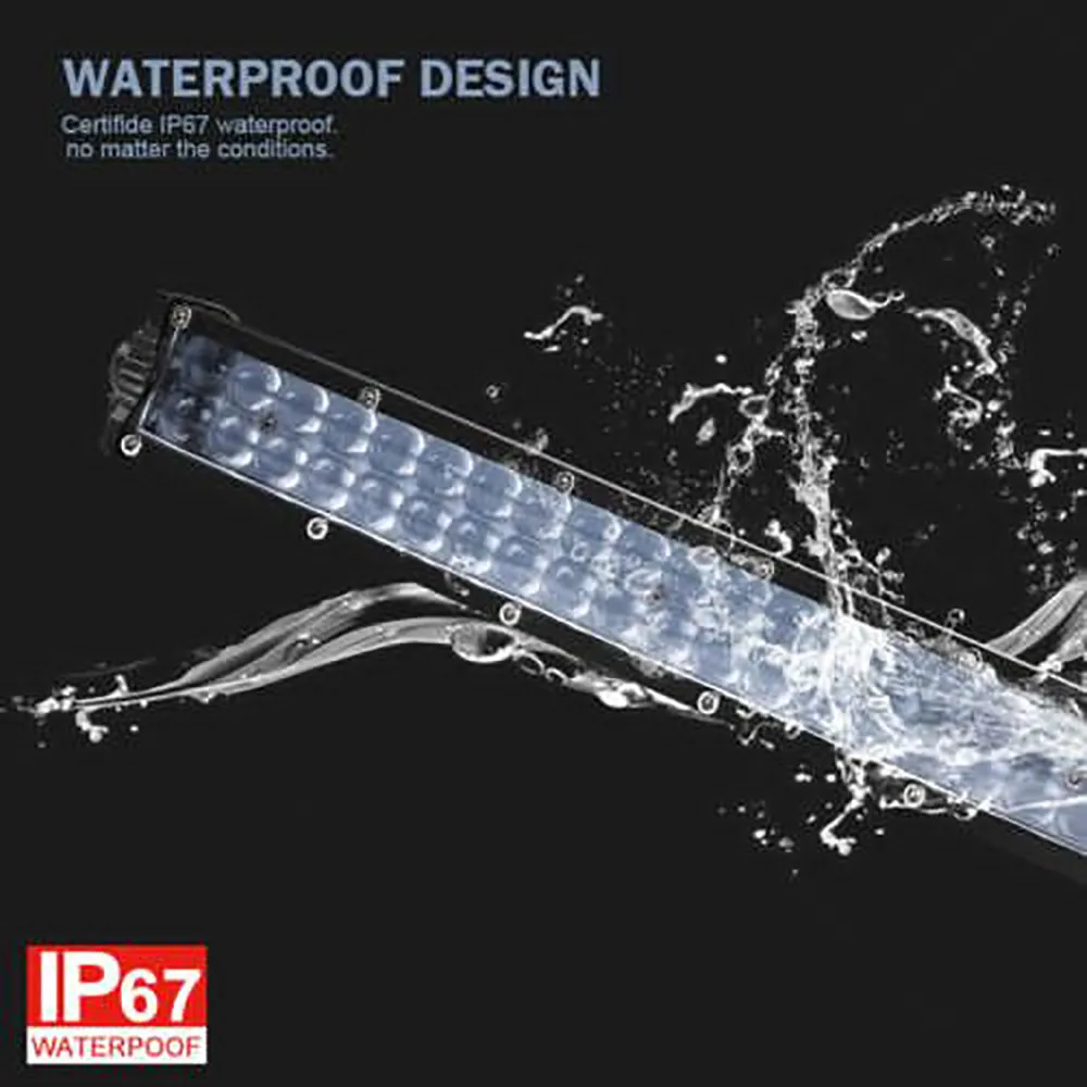 

120W Light Bar 180W Waterproof 10inch Decor Dual Row Spot Work Boat SUV