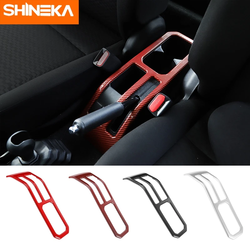 

SHINEKA Interior Moulding For Suzuki Jimny Car Hand Brake Cup Holder Decoration Cover Sticker Accessories For Suzuki Jimny 2019+
