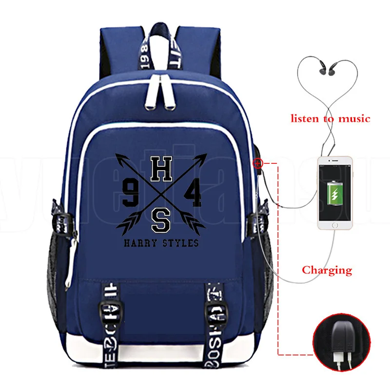 

Treat People with Kindness USB Charing Backpack High Quality Mochila Harry Styles Schoolbag Fine Line Women Travel Bags Rucksack