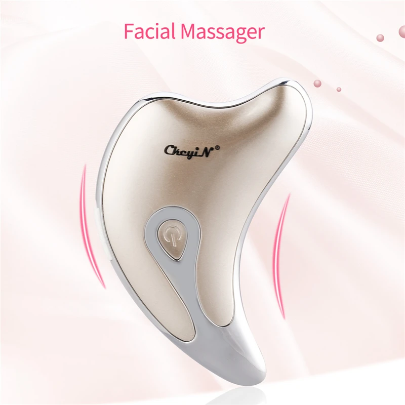 Электронный бриллиантовый массажер для лица и шеи вибрирующее удаление морщин