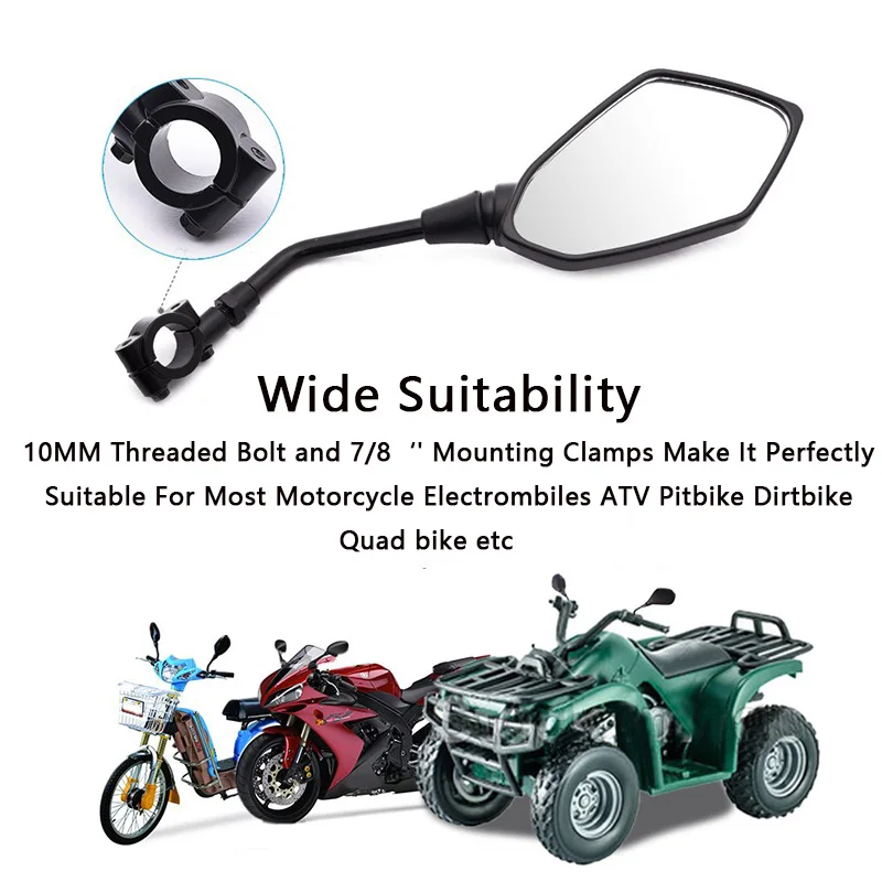 Зеркало мотоциклетное для SUZUKI GN 125 GSXR 1000 K8 GSXF DRZ 400 RMZ 250 DL 650 V Открытый GSF 600 |