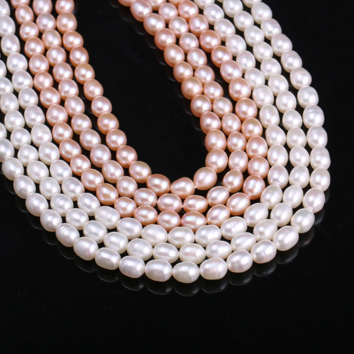 

Natural Freshwater Cultured Pearl Beads Rice Shape 100% Natural Pearls Loose Beads for Jewelry Making DIY Necklace Bracelet