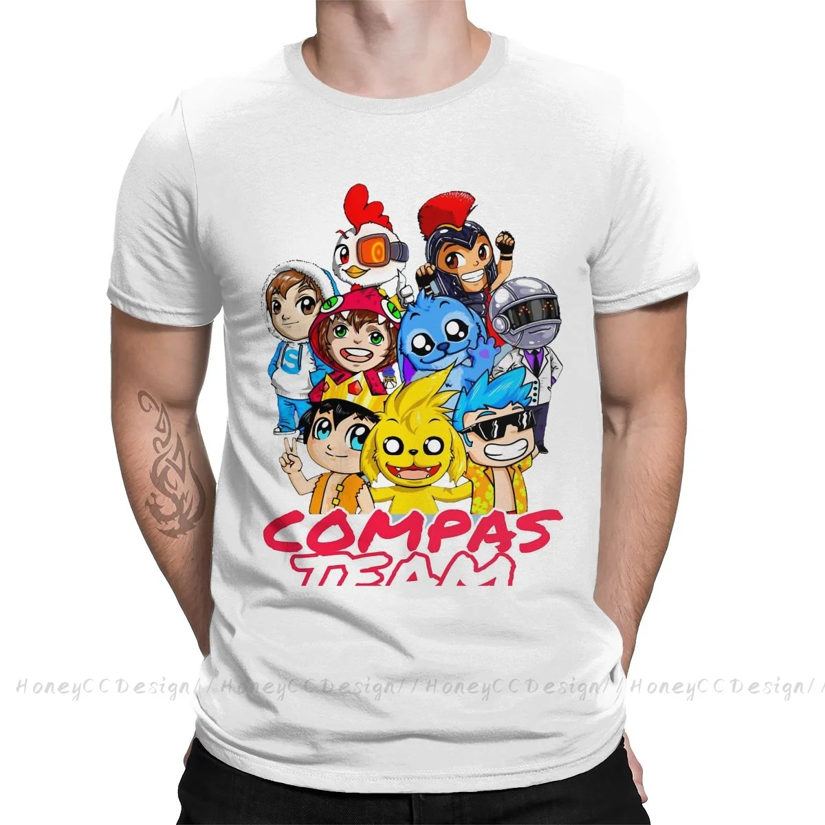 

Men TShirt Compas TEAM Unisex Clothes Shirt Design Mikecrack Compadretes humor O Neck Cotton T-Shirt Plus Size