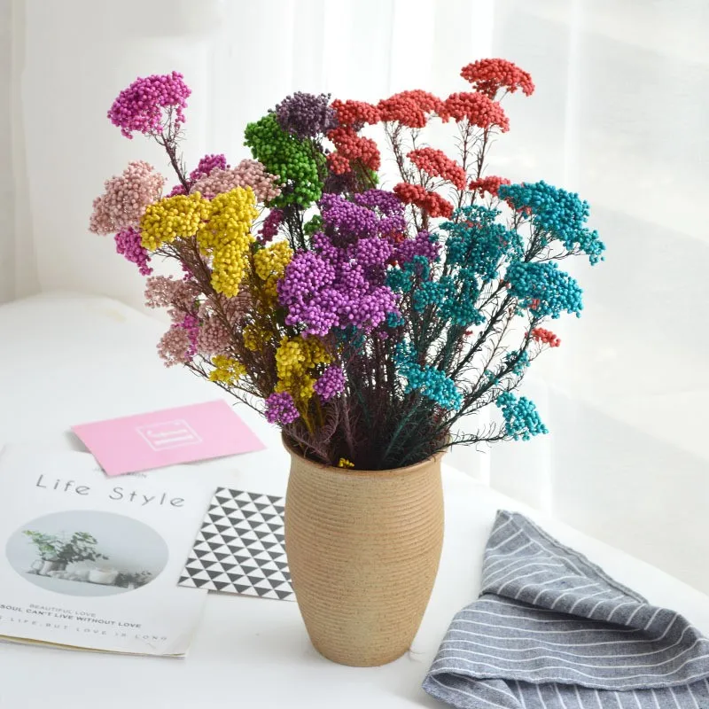 

Natural Plant Dried Flower Preserved Fresh Immortal Millet Flores Decorativas Bouquets Gift Home Decor Wedding Party Decoration