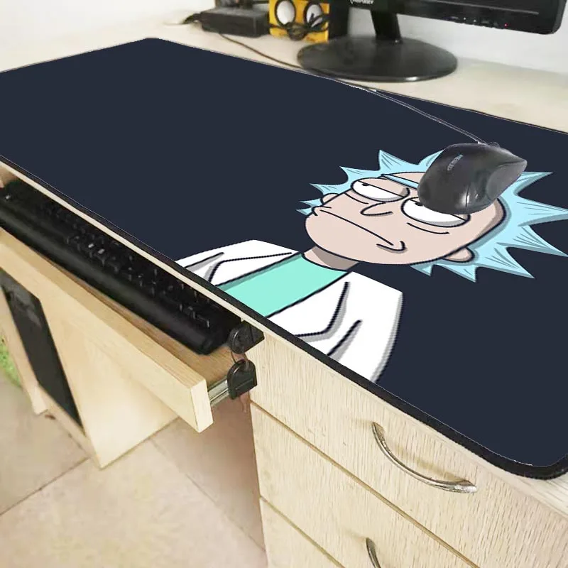 XGZ коврик для мыши Rick and marty с большим замком в стиле аниме, коврик для мыши, Настольный коврик для мыши, Офисная подушка, очень большая, 60 см, 70 см, 80 см, 90 см