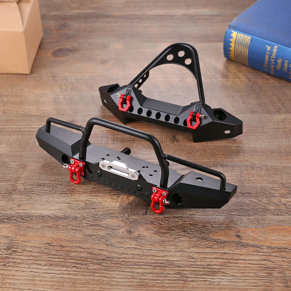 

Металлический передний задний бампер, противоударные автомобильные аксессуары для Traxxas TRX 4 SCX10II 90046, металлический RC Гусеничный восхождение