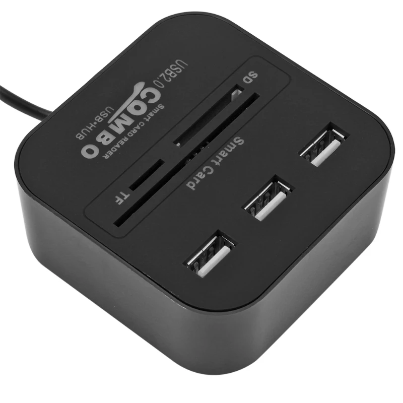 

67JA Portable USB SIM Smart Card Reader For Bank Card IC/ID EMV SD TF 3USB HUB MMC USB-CCID ISO 7816 CACDNIEATM IC SIMSDTF