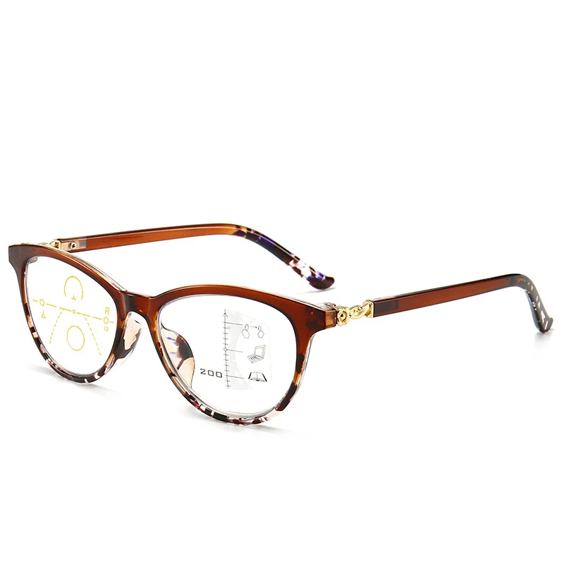 

Intelligent Reading Glasses Multifocal Progressive Classic Oversize Frame Anti-blue Light Presbyopic Glasses With +1.0 to+3.5