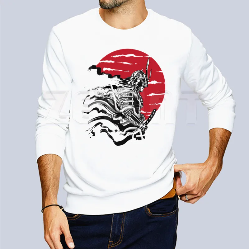 Японский самурайский воин новинка мужские толстовки с капюшоном однотонный