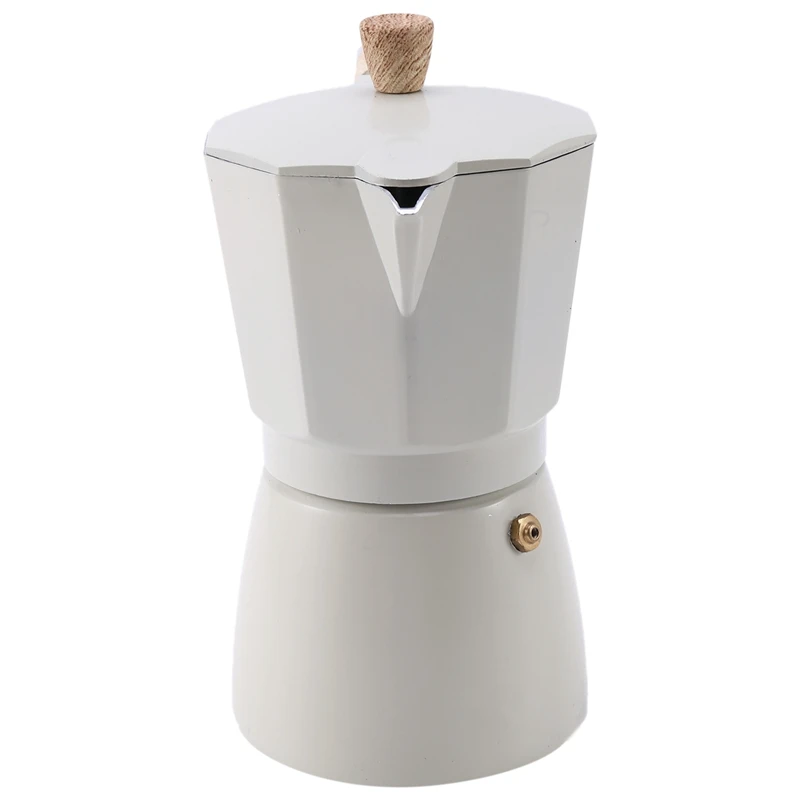 Кофеварка для латте мокко Итальянская эспрессо кастрюля Перколятор белая