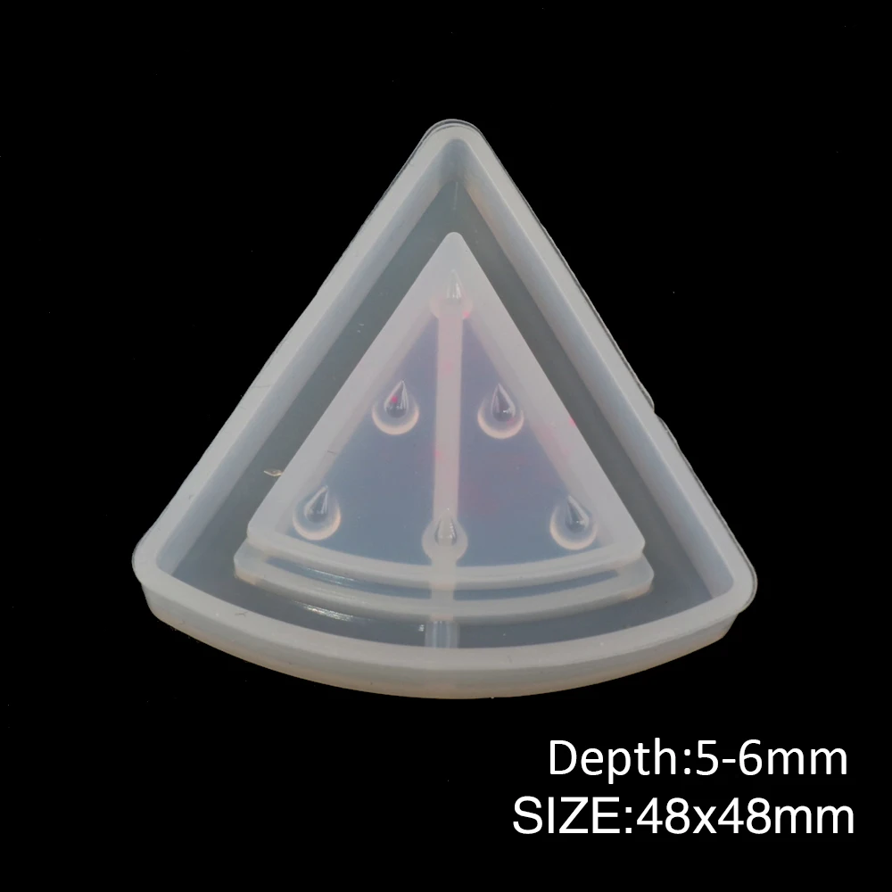 48x48mm Новые Клубничные прозрачные силиконовые формы смолы ледяные звезды шейкер Брелоки для ключей блестящая форма DIY инструмент для выпечки ювелирных изделий, 10Yc7453 - Цвет: 48x48mm