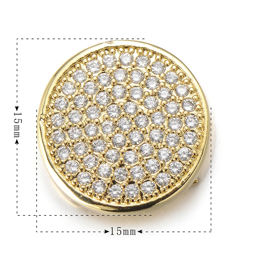 Классические круглые бусины-слайдеры Pipitree подвески золотого цвета медный