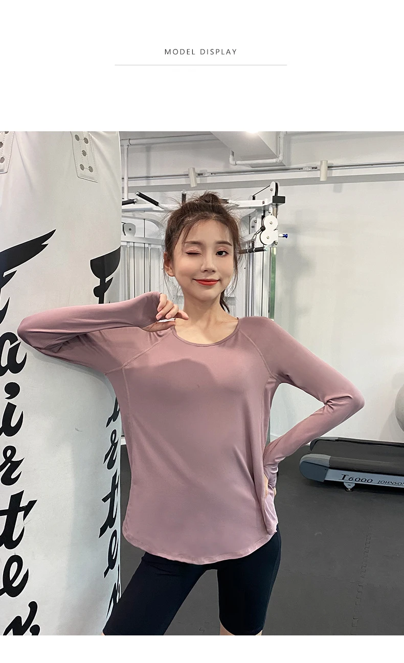 Women's Tracksuit Sports Jacket Long-sleeved Large Size Loose and Thin Yoga Wear Blouse Quick-drying Fitness Clothes Women