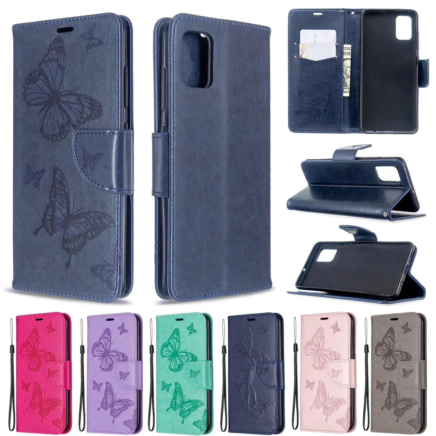 Кожаный чехол для телефона iphone 11pro max XR XS xs 8 7 6s plus рельефный Чехол-бабочка |
