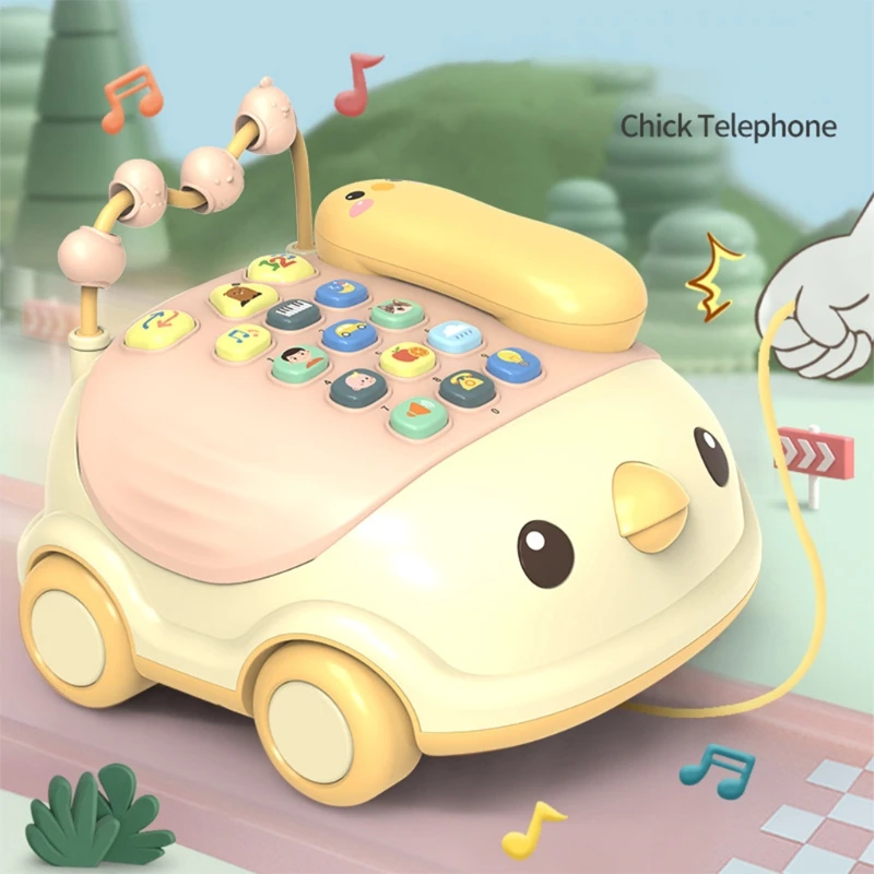 

Q6PD Children Lifelike Telephone Educational Set Toys for Over 1 Year Old Kids Keyboard Set Inprove Intellgence Toys