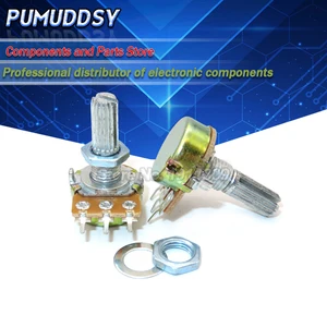 2 шт. WH148 20 мм вал двухканальный усилитель мощности стерео потенциометр B1K B2K B5K B10K B20K B50K B100K B500K 3Pin 1K, 2K 5K 10K 50K 100K