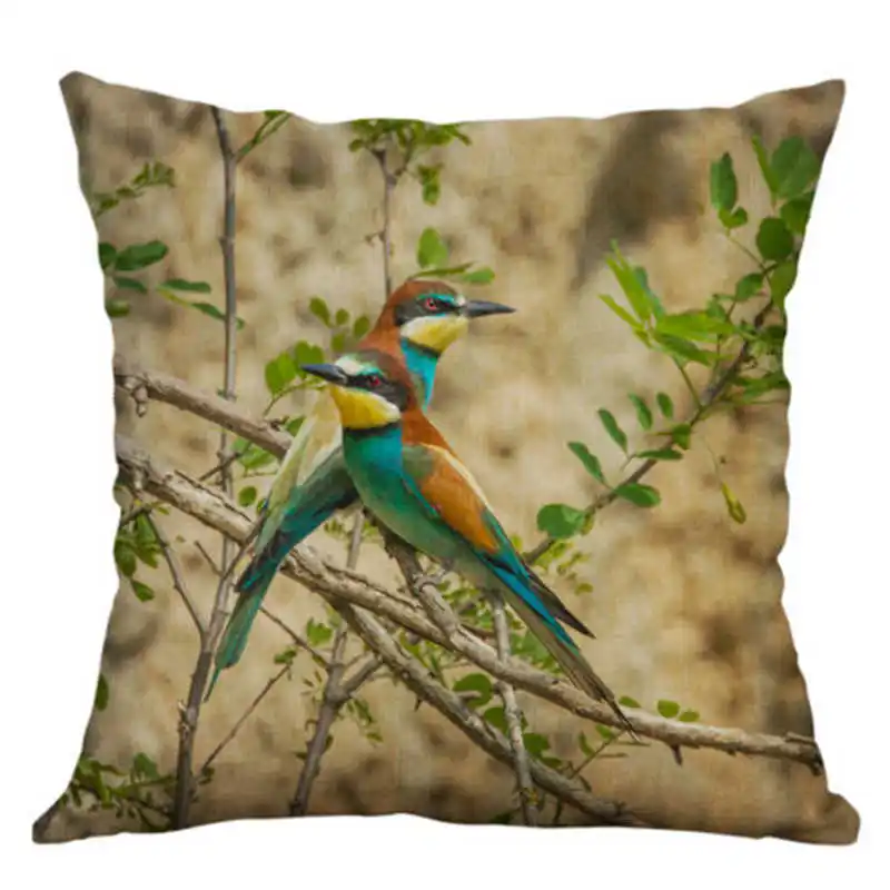 Чехол для дивана с птицей Колибри льняная новая наволочка чехол подушки из