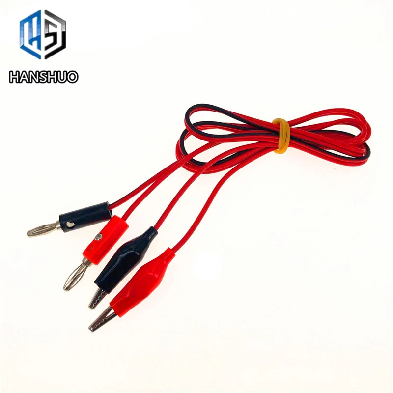 1 пара испытательных шнуров типа крокодил зажим для штекера банан тестирования