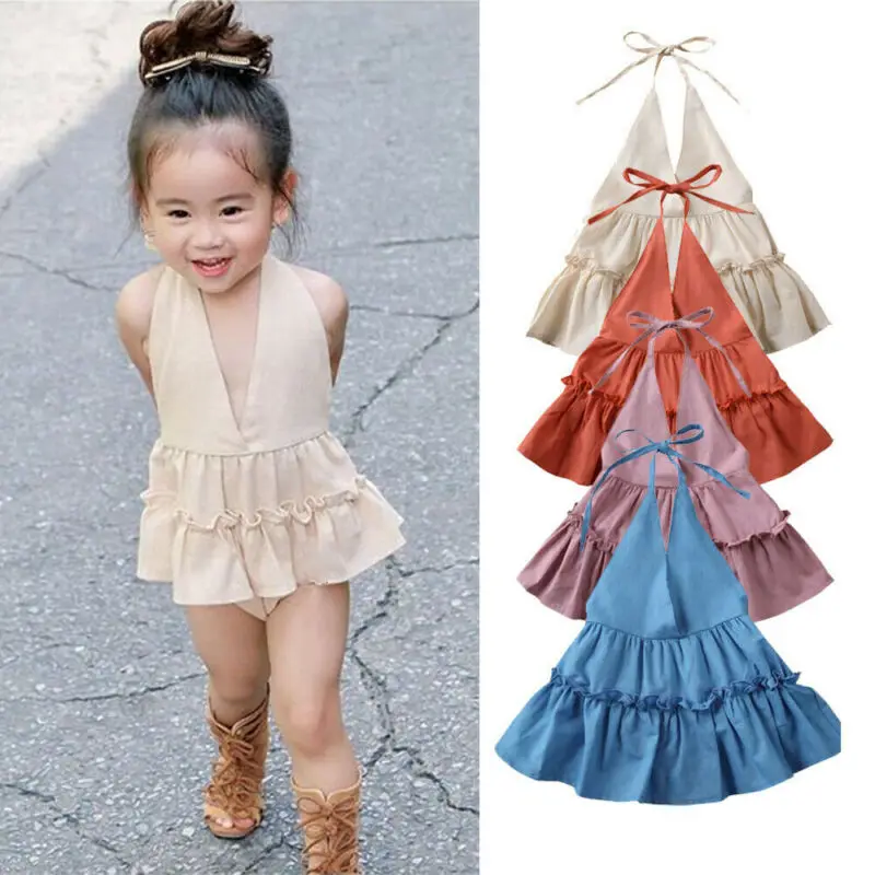 Комбинезон для новорожденных девочек боди платье пачка одежда из хлопка и льна