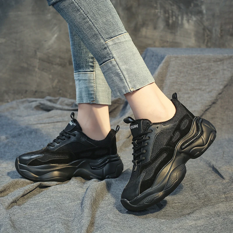 Модные кроссовки для женщин обувь из вулканизированной кожи смешанные цвета