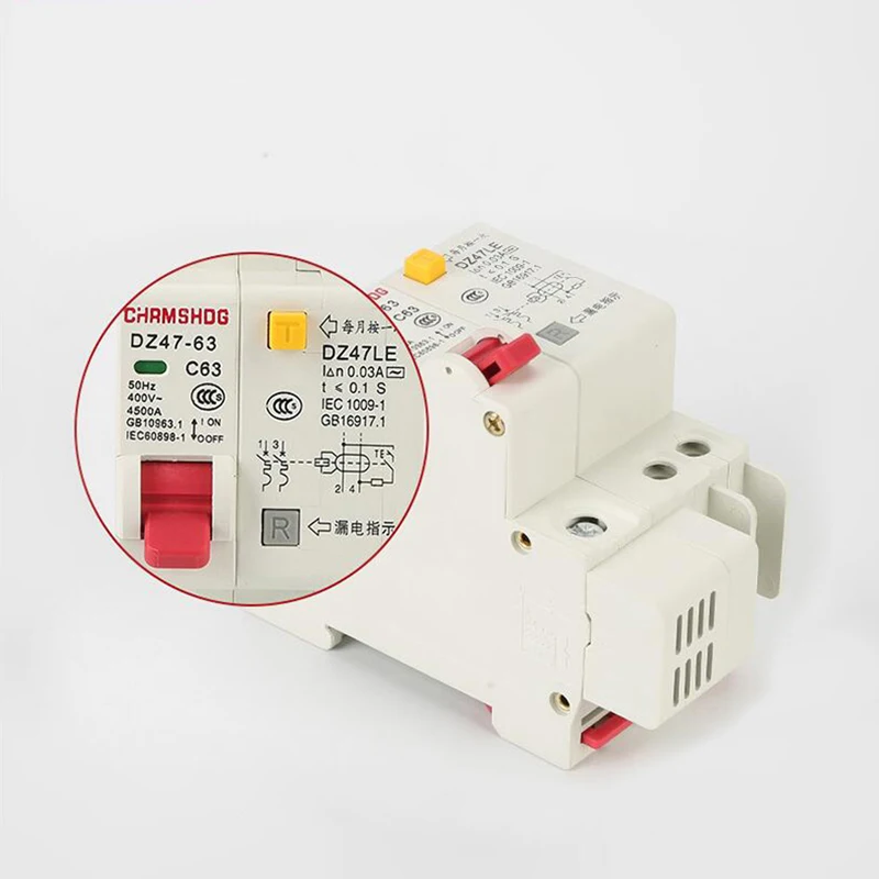 Новый RCCB RCD AC 230 В/400 В DZ47LE 63/1P + N 16A 20A 25A 32A 40A 50A 63A миниатюрный прерыватель