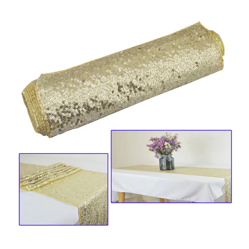 Блестящая настольная дорожка с вышивкой блестящий чехол для стола на свадьбу