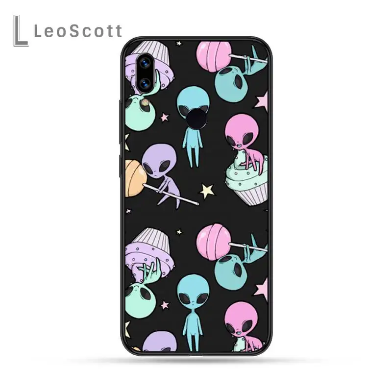 

Aesthetics Cute Cartoon Alien Phone Case For Xiaomi Redmi Note 4 4x 5 6 7 8 pro S2 PLUS 6A PRO