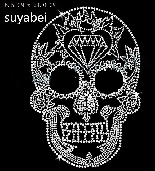 Череп Звезда Стразы железные термоклейкие Переводные мотивы Кристаллы Дизайн