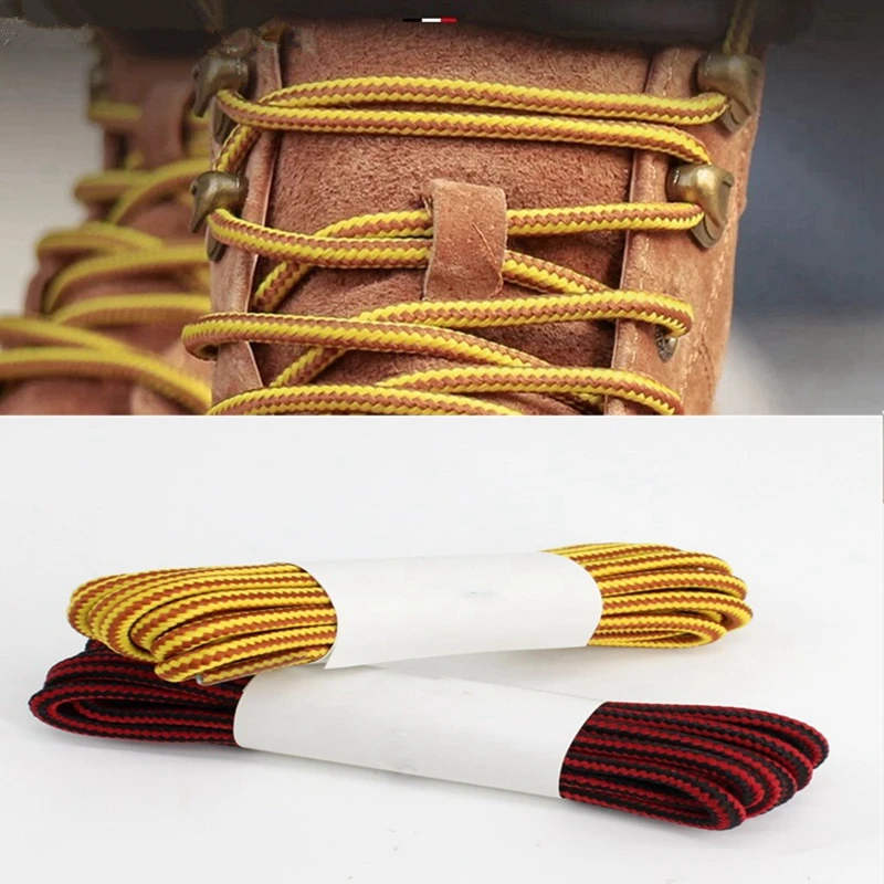 1Pair Striped Double Color Shoe laces Boots Outdoor Sport ShoeLaces Cotton Round Shoelace 18 Colors Length 70CM 90CM 120CM 150CM