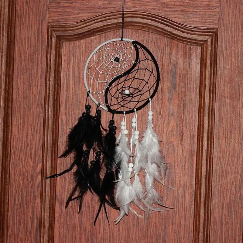 Новинка ручная работа Ловец снов с перьями украшение на стену автомобиля подарок