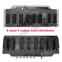 6 input 3 output eur scart distributor automatic rgbs video converter switcher divider board device for mdsfcps123ssdcbox