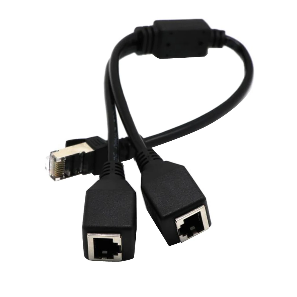 Разветвитель сетевого кабеля Ethernet RJ45 с 1 штекера на 2 гнезда удлинитель