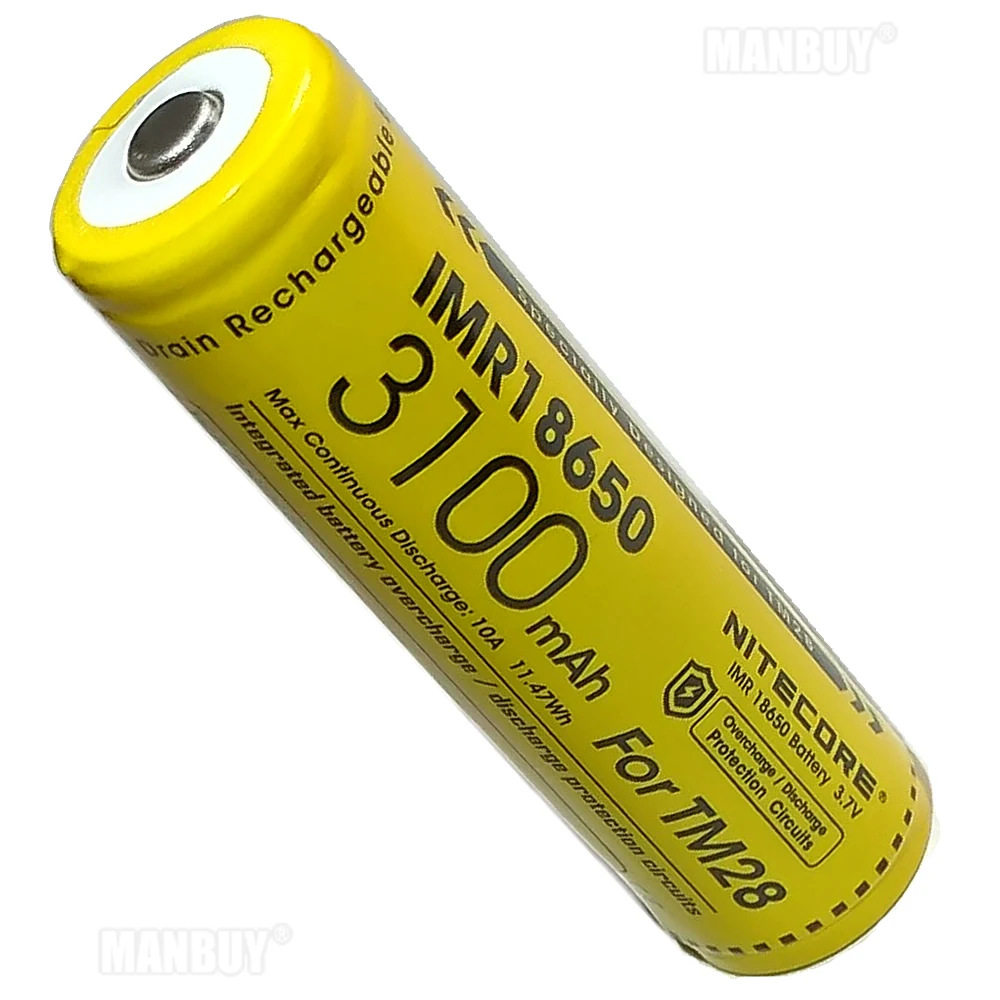 2022 NITECORE IMR18650 3100mAh 10A 3 6 V Li-Ion защищенная перезаряжаемая батарея высокой