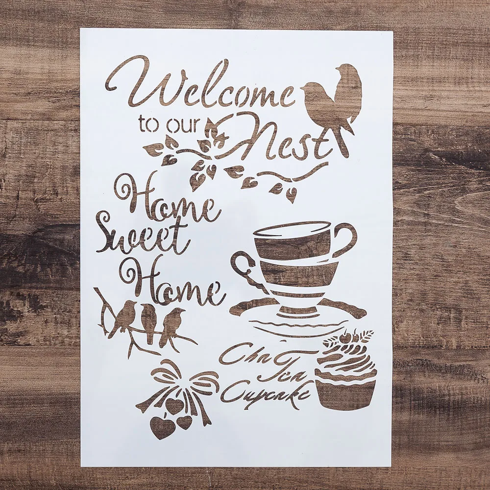 Трафареты A4 A3 A2 для настенной живописи сделай сам альбом скрапбукинга фотоальбом