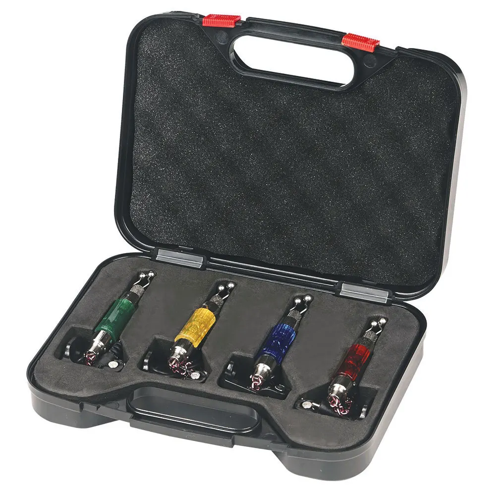 

Carp Fishing Swinger Set Bite Alarm Hanger Swinger 4 Colors LED Illuminated Indicator Carp Fishing Tackle In Zipper Case