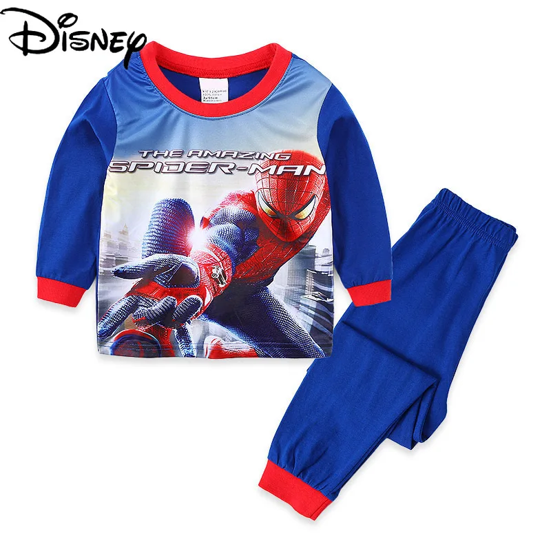 

Marvel Toddler Boy Clothes Cotton Children's Long-sleeved Pajamas Two-piece Boy Pajamas Home Service Boys Clothing
