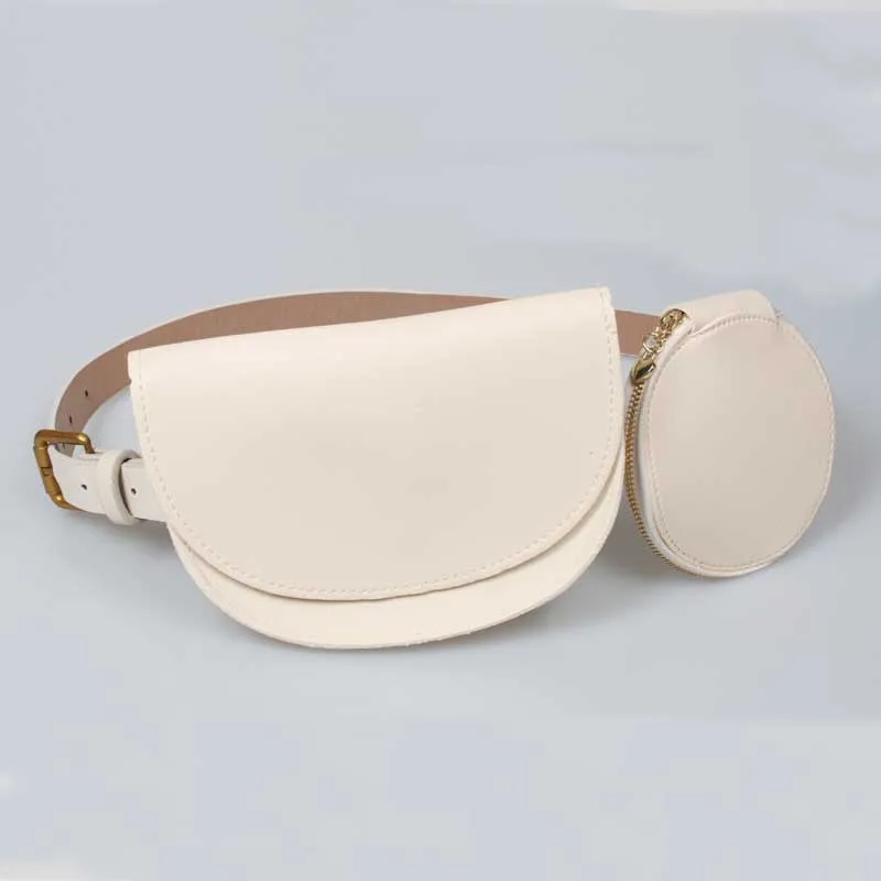 White waist bag Fanny Pack Для женщин простой Винтаж контраст Цвет сумка на поясном ремне Повседневное съемные регулируемые Сумочка с отделением для монет, спортивная сумка для йоги поясная сумка 140 - Цвет: White waist bag