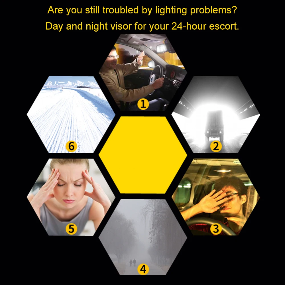 Горячая новинка автомобильный солнцезащитный козырек дневной и ночной двойной